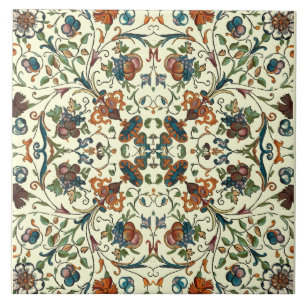 Barockes Früchte- und Blumenmuster Fliese