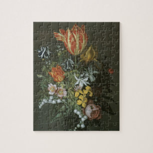 Barockes Stillleben mit Blumen in einer Vase