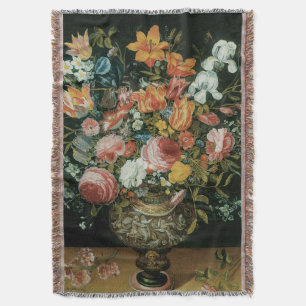 Barockes Stillleben mit Blumen in einer Vase Decke