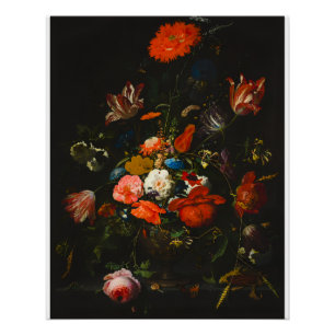Barockes Vintage-Blumenbouquet – Klassisches Still Poster