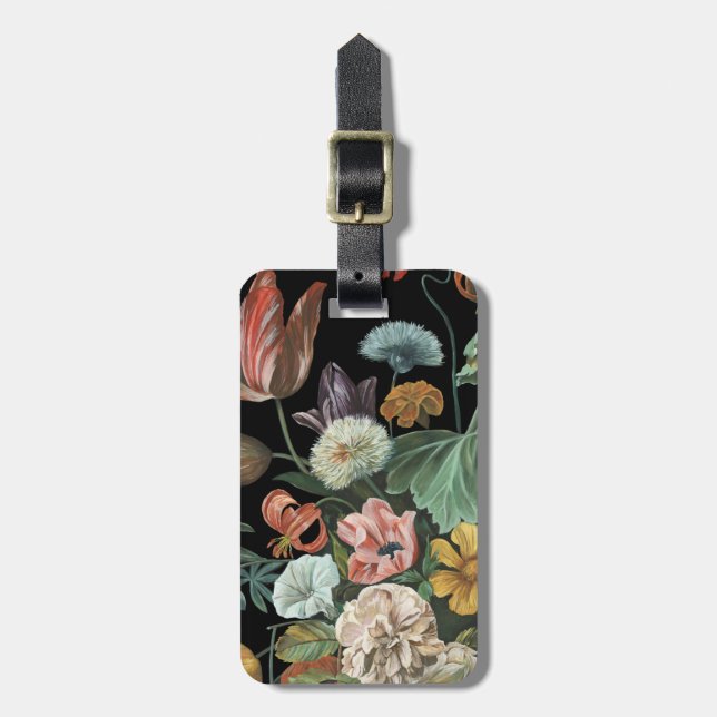 Barockfloral - Bouquet der Blume Gepäckanhänger (Vorderseite vertikal)