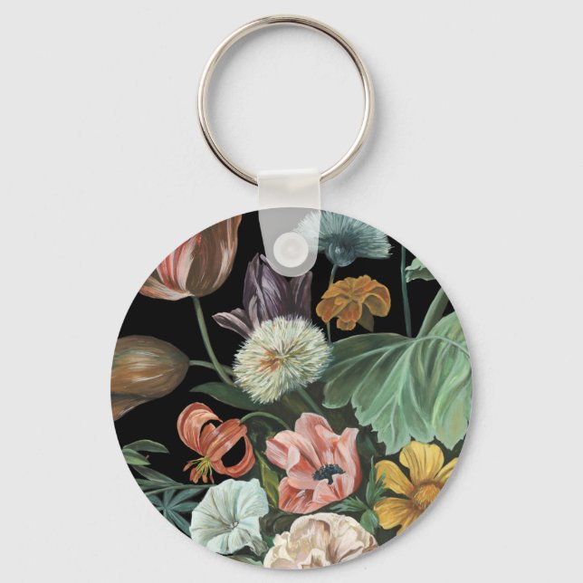 Barockfloral - Bouquet der Blume Schlüsselanhänger (Vorderseite)