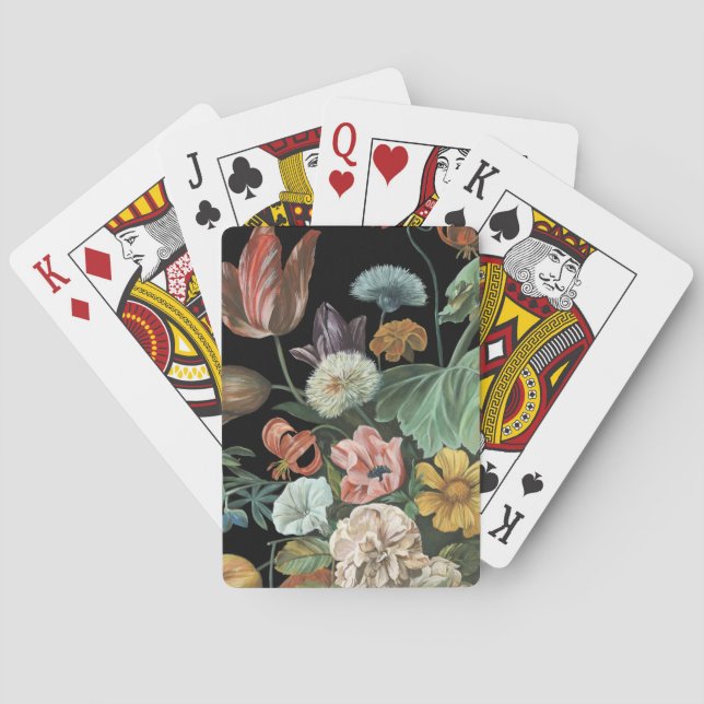 Barockfloral - Bouquet der Blume Spielkarten (Rückseite)
