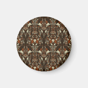 Barockfloral: Klassisches Vintages Tapete Magnet