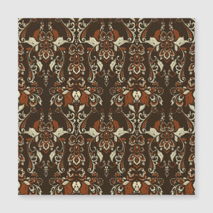 Barockfloral: Klassisches Vintages Tapete Magnetkarte