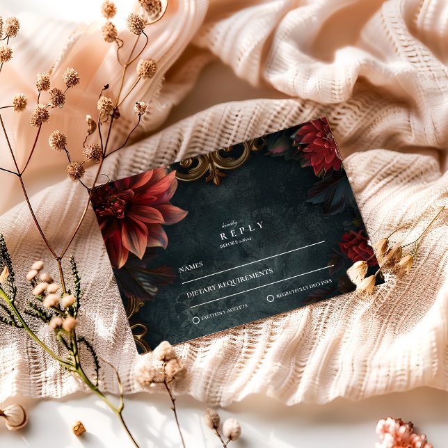 Barockgotik RSVP Karte (Von Creator hochgeladen)