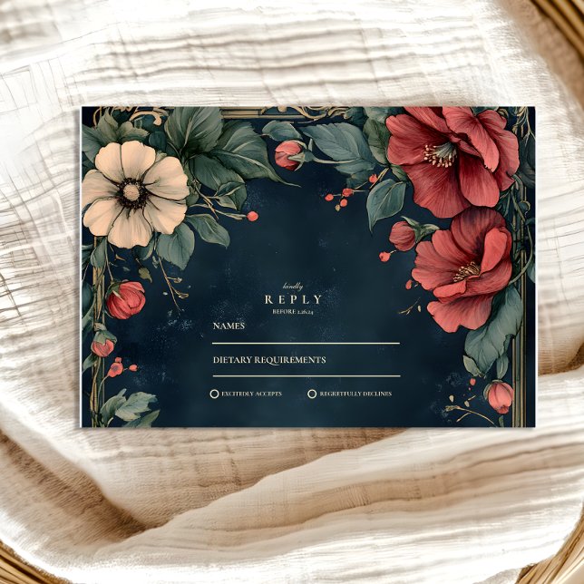 Barockgotische Hochzeit RSVP Karte (Von Creator hochgeladen)
