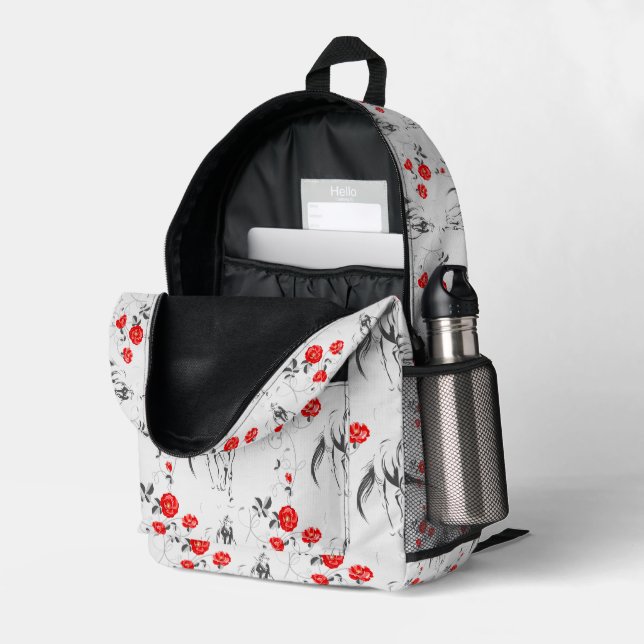 Barockhorn-Rucksack #3 Bedruckter Rucksack (Rückseitige Ecke links (Offen) )