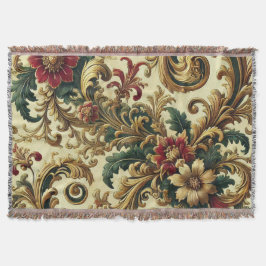 Barockmuster mit Gold, Rot, Grün A Decke