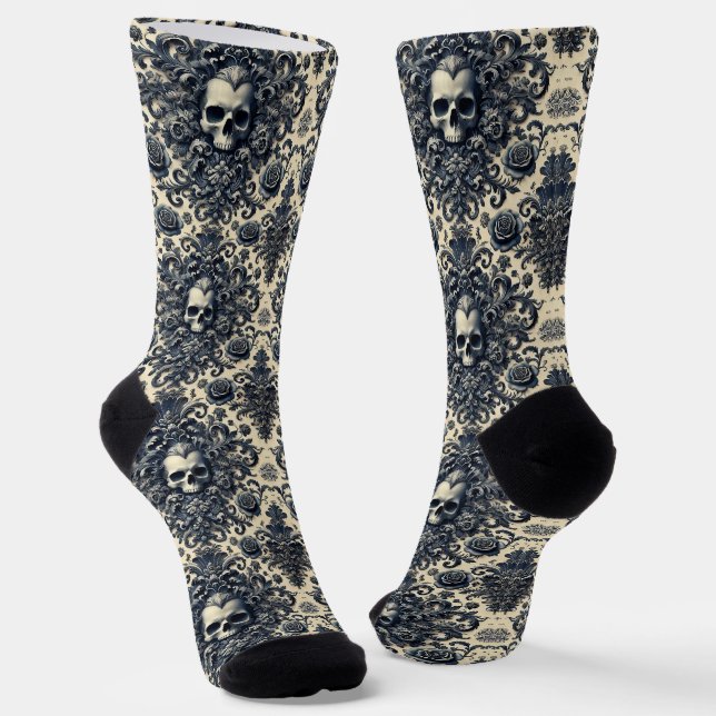 Barockpunk - Gotisches Viktorianisches Tapezierhau Socken (Gewinkelt)
