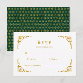 Barockrahmen Royal Emerald Green Ornamental RSVP Karte