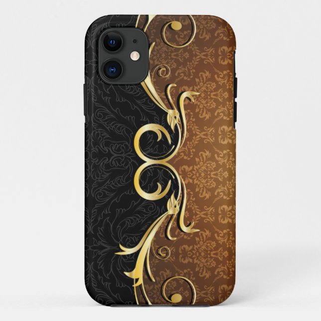 Barockrollen und Damast Case-Mate iPhone Hülle (Rückseite)