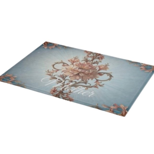 Barockrose  schneidebrett (Glass Cutting Board – 5 different sizes. 100% food safe.  tempered glass Non-skid rubber feet. 
)