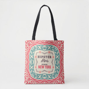 Barockschmuck und Blumendetails, Hipster-Karte Tasche
