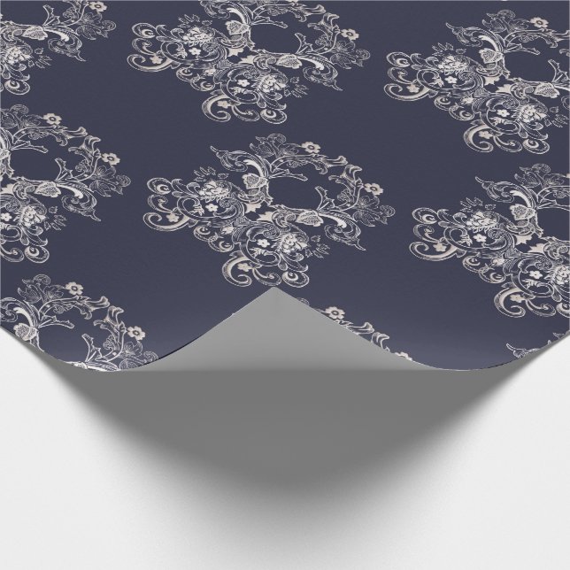 Barockstil florale Retro Geschenkpapier (Ecke)