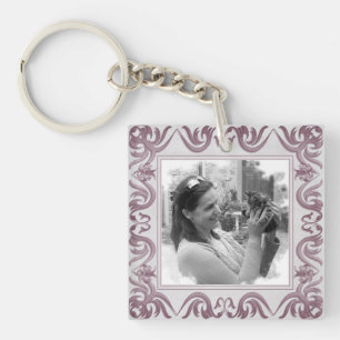 Barockstil Retrorahmen. Ihr Foto. Schlüsselanhänger