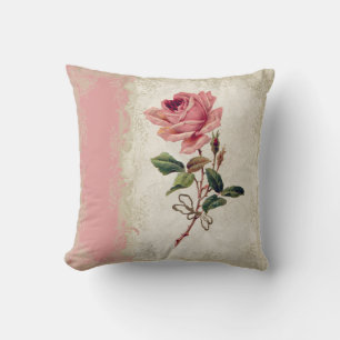 Barockstil Vintage-Rosen-Spitze Kissen