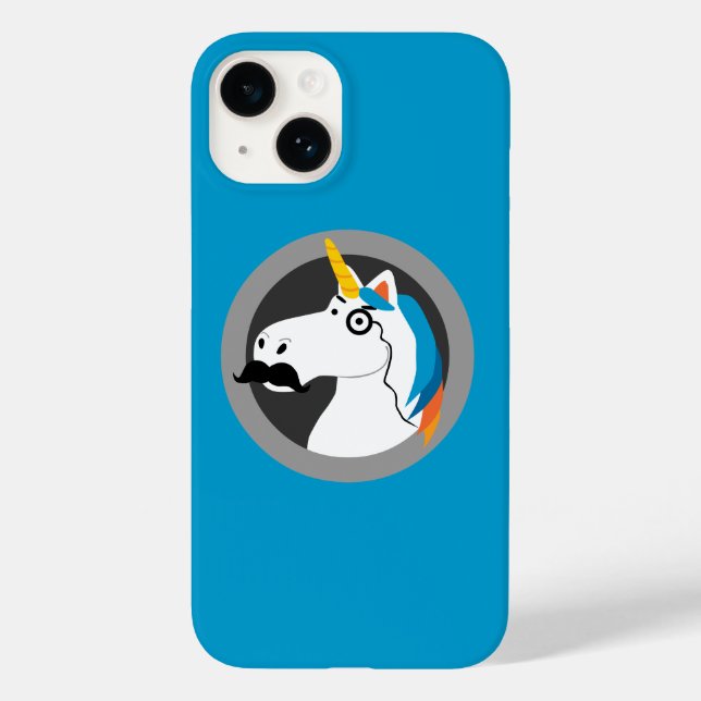 Baron Cornelius Unicorn mit Mustache iPhone Case (Rückseite)