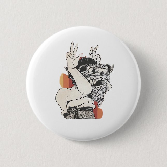 Barong Peekaboo Button (Vorderseite)