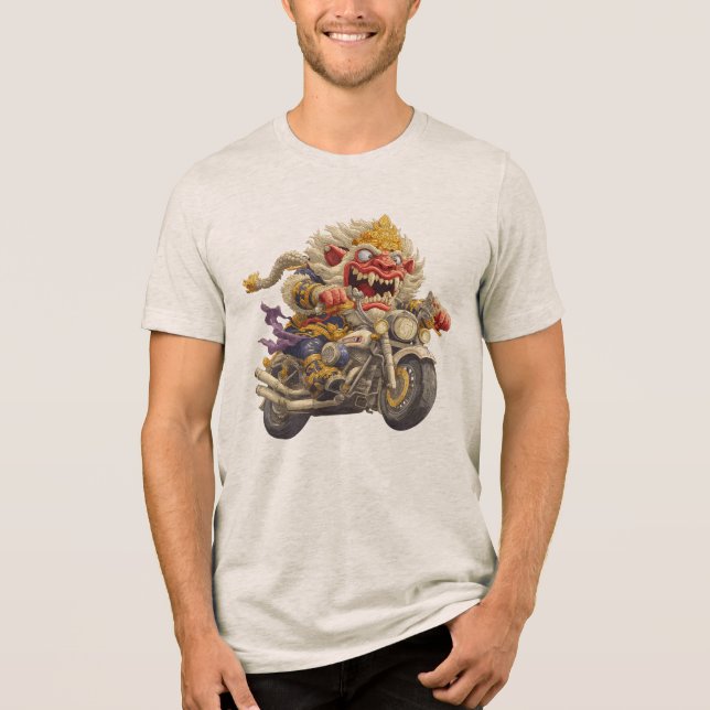 Barong-Reiter Tri-Blend Shirt (Vorderseite)