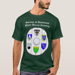 Barony Darkwood des weißen Schild-Turnier-T-Shirt T-Shirt