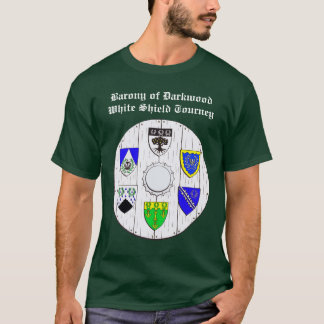 Barony Darkwood des weißen Schild-Turnier-T-Shirts T-Shirt