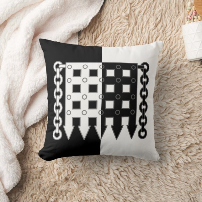 Barony Gate Populace Abzeichen Throw Kissen (Decke)