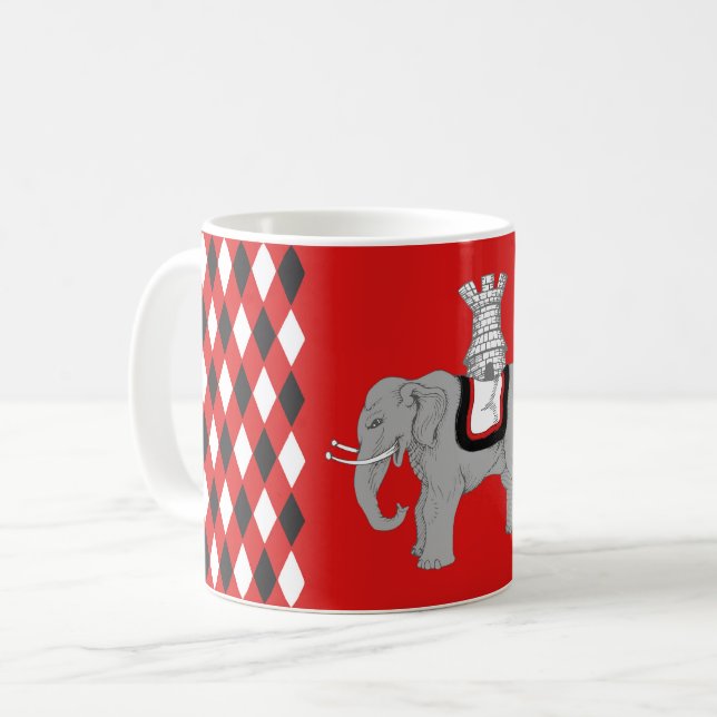 Barony of Cynnabar Populace Badge Café Mug (Devant gauche)