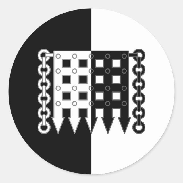 Barony of Lions Gate Populace Abzeichen Classic Ru Runder Aufkleber (Vorderseite)