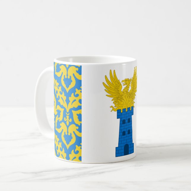 Barony of Nordwache Populace Abzeichen Kaffee Tass Kaffeetasse (Vorderseite Links)