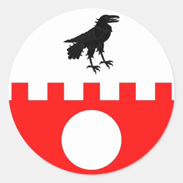 Barony of Raven's Fort Populace Abzeichen Runder Aufkleber (Vorderseite)
