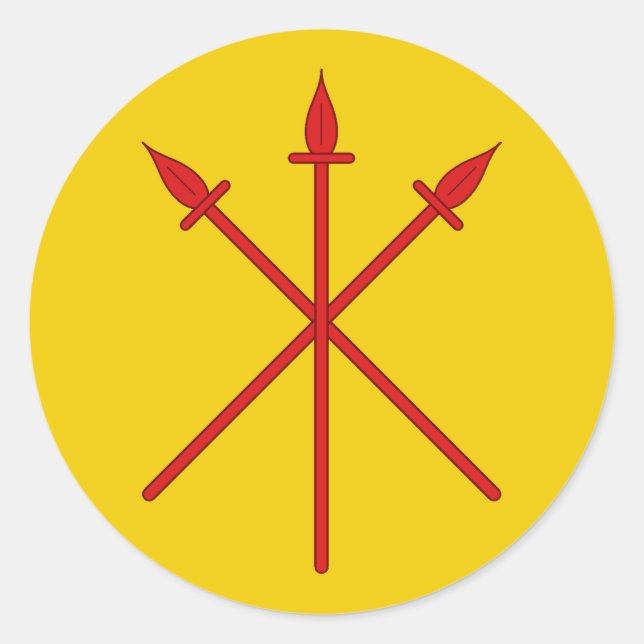 Barony of Red Spears Populace Abzeichen Classic Ru Runder Aufkleber (Vorderseite)