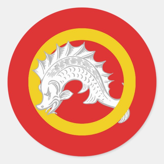 Barony of the Far West Populace Abzeichen Runder Aufkleber (Vorderseite)