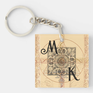 Baroque Antique Monogram Schlüsselanhänger