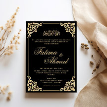 Baroque Black Nikah Islamische Hochzeit