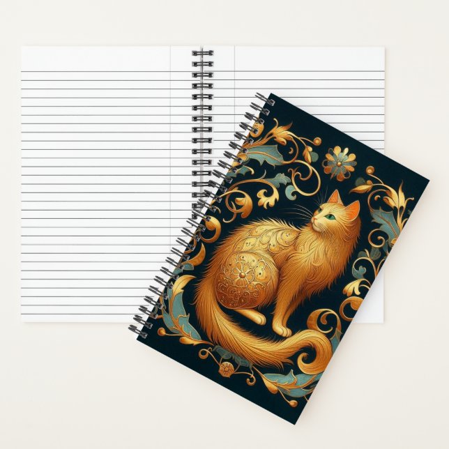 Baroque Cat Reverie Notizbuch (Innen)