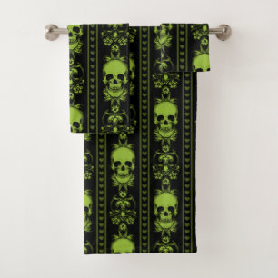 Baroque Crâne Motif vert