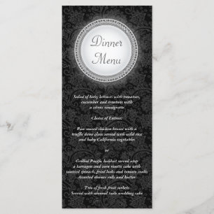 Baroque Ebony Plaque Menu Carte Rack