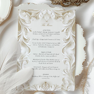 Baroque Elegance Wedding Menu Card Einladung