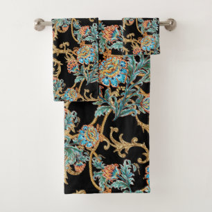 Baroque Floral Élégant Doré