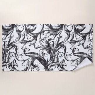 Baroque Flourish Beach Towel Strandtuch