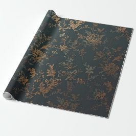 Baroque Gold Gift Wrap | Floral  Geschenkpapier