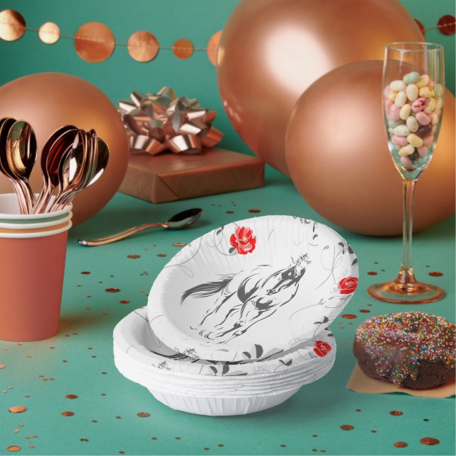 Baroque Horse Paper Bowls Pappteller (Multi)