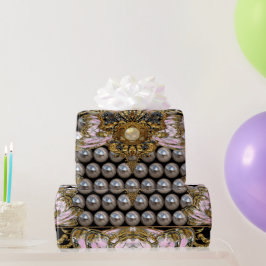 Baroque Pearly Elegante Romantisch Geschenkpapier