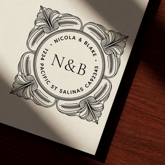 Baroque Return Address Self-Inking Stamp Permastempel (Von Creator hochgeladen)