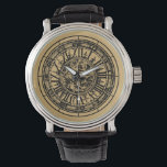 Baroque Rococo ca. 1703 Print Template Armbanduhr<br><div class="desc">This is a digitally enhanced print derived from an antique baroque rococo style ca. 1703 clock face drawing print. You can easily customize the background color and replace the center image with your own in this template.</div>