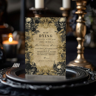 Baroque Skull Gothic Halloween Soirée Einladung