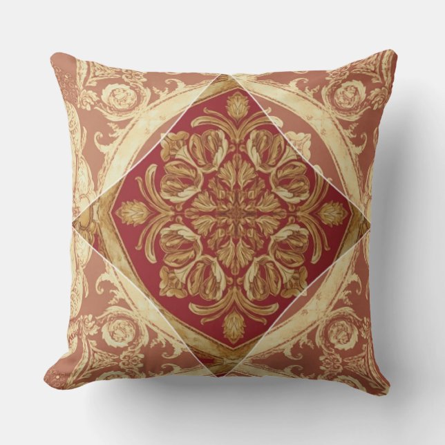 Baroque Style: Mara Trumpet Glory | Golden Red Kissen (Vorderseite)