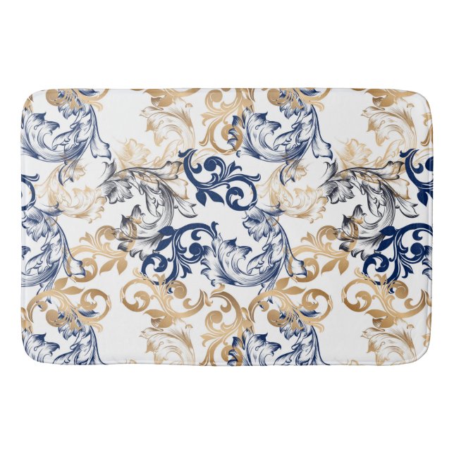Baroque-Style Retro Classic Pattern  Badematte (Vorderseite)