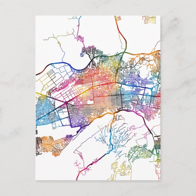Barquisimeto Venezuela City Map Postkarte (Vorderseite)